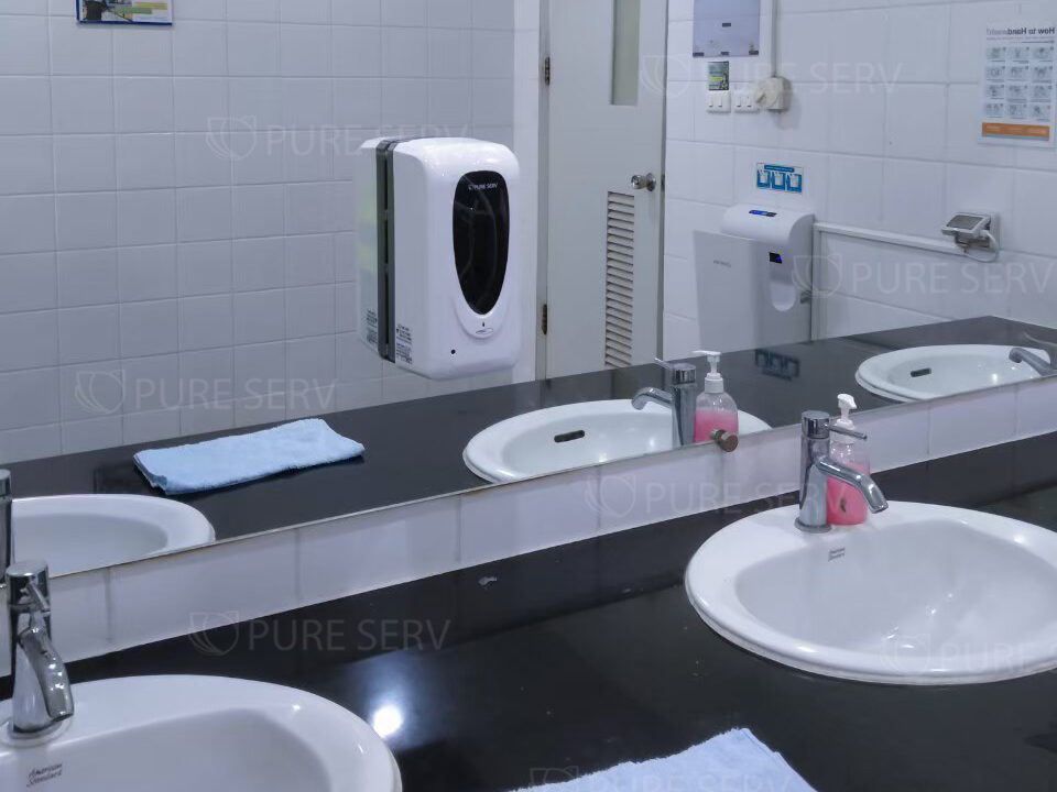 เครื่องจ่ายสบู่เหลว เซ็นเซอร์ติดผนังห้องน้ำ